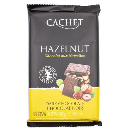 Черный шоколад Cachet с фундуком, 300 г