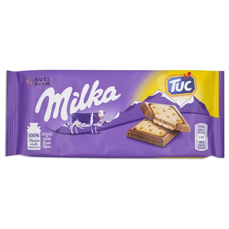 Шоколад Milka печиво-Tuc, 100 г