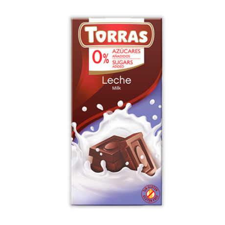 Молочный шоколад Torras (без сахара), 75 г