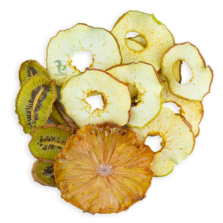 Микс фруктовых чипсов Яблоко-Киви-Ананас (без сахара), 50 г