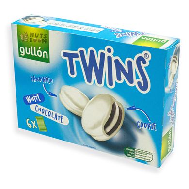 Печенье Gullon Twins в белом шоколаде , 252 г