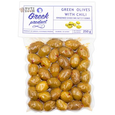 Оливки Греція з перцем чилі, 250 г