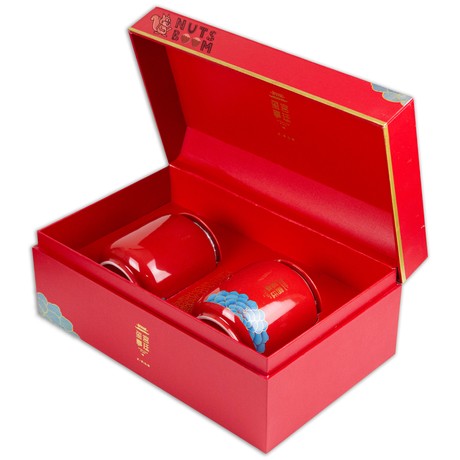 Подарункова коробка для чаю з баночками "Red" №109