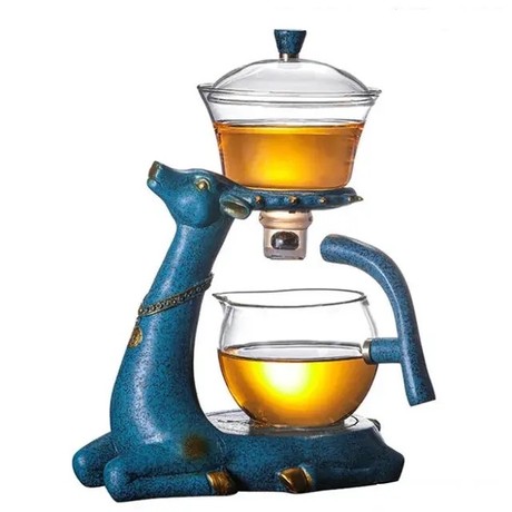 Дизайнерский premium чайник №4 "Олененок BLUE"