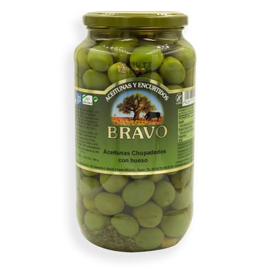 Оливки Bravo с базиликом (с косточкой), 1000 г