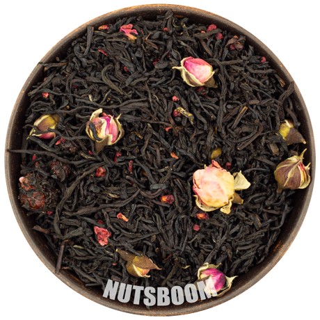 Чорний чай "Малина Троянда", 50 г