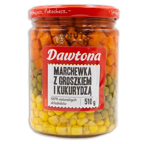 Овощная смесь Dawtona (горошек, кукуруза, морковь), 510 г