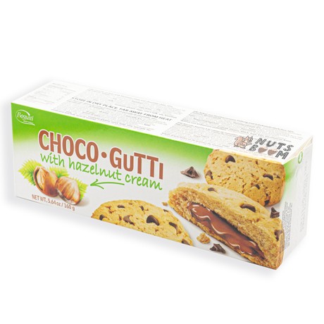 Печиво Choco Gutti з фундуковим кремом, 160 г