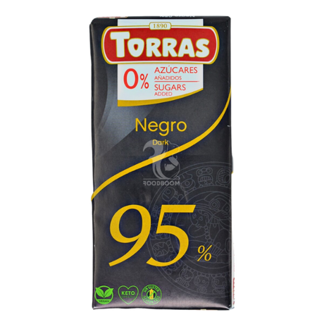 Чорний шоколад Torras 95% (без цукру), 75г, 75 г