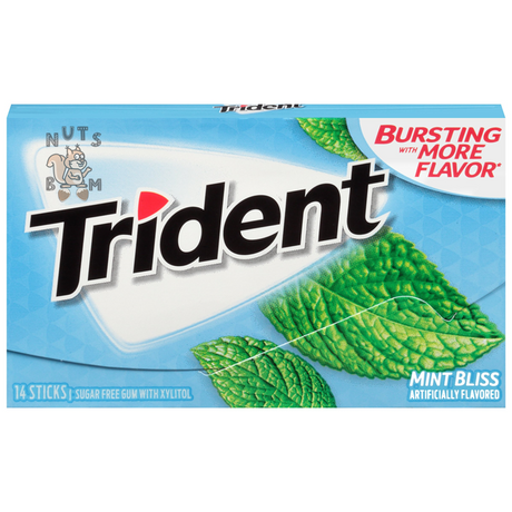 Жевательная резинка Trident нежная мята (без сахара), упаковка (14 стиков)