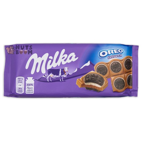 Шоколад Milka цільне печиво oreo, 100 г