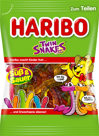 Жевательные конфеты Haribo Twin Snakes, 175 г