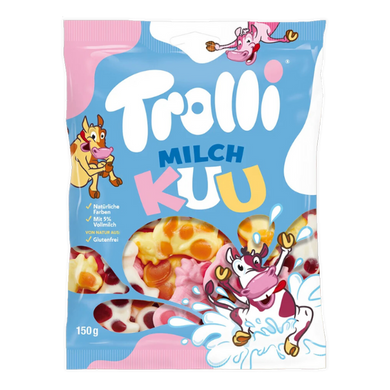 Цукерки Желейні Trolli Молочна корівка, 150 г