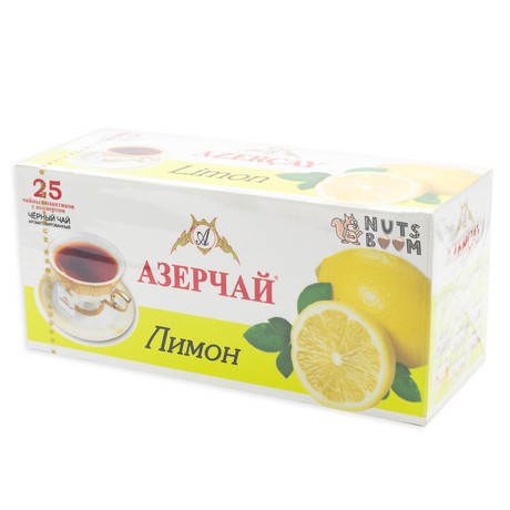 Азерчай черный лимон (25 пакетиков)
