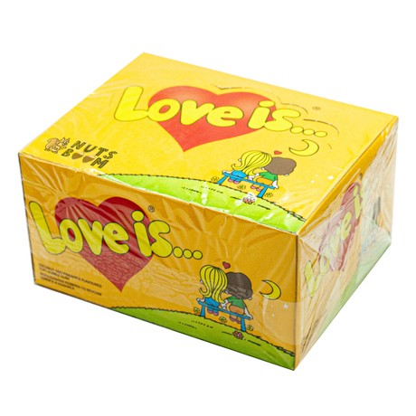 Жевательная резинка блок Love is кокос-ананас (100шт), 420 г