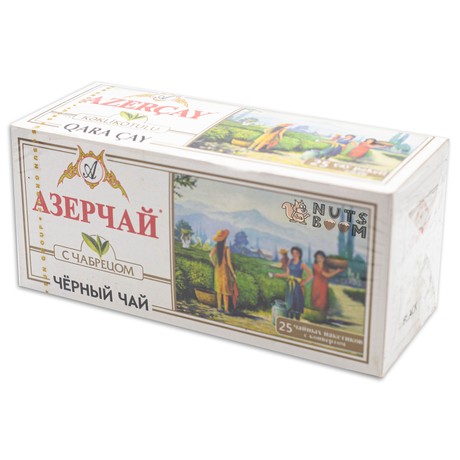 Чорний чай з чабрецом Азерчай (25 пакетиків)