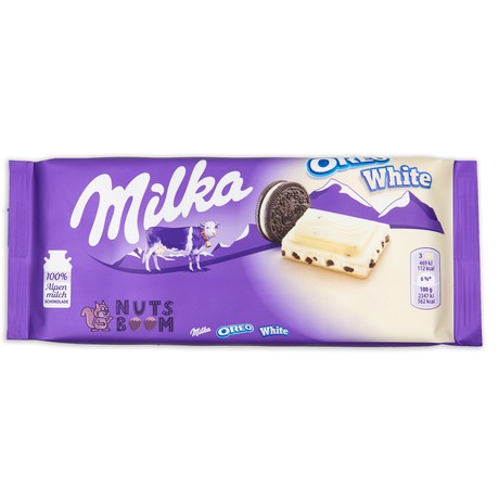 Шоколад Milka белый oreo, 100 г