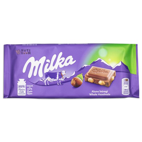 Шоколад Milka цельный фундук, 100 г
